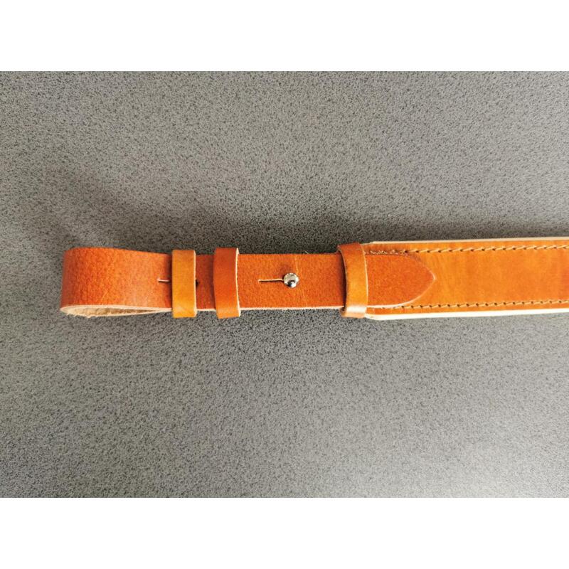 Curea din piele maro latime 30 mm pentru arma vanatoare