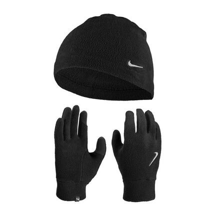 LogoMütze & Handschuhe, Fleece Herren Schwarz