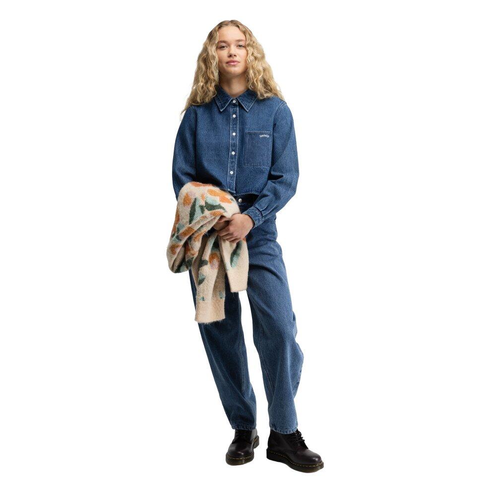 Chemise courte en denim femme Nimes-W Blue Bleu 3/6