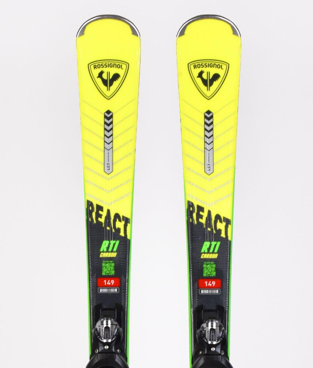 RECONDITIONNE - Ski TEst Rossignol React RTi Carbon (jaune) - TRES BON 1/3