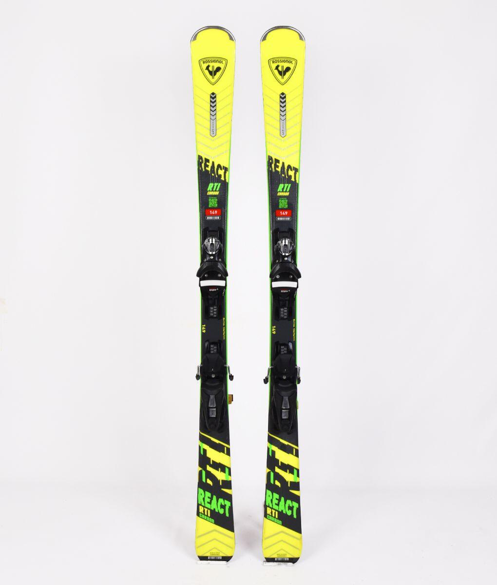 RECONDITIONNE - Ski TEst Rossignol React RTi Carbon (jaune) - TRES BON 2/3