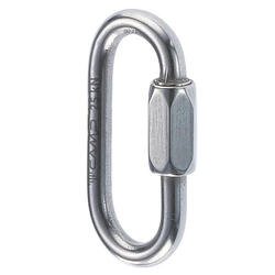Mousqueton ovale karabiner acier inox 5 mm fermeture à vis rapide anticrost