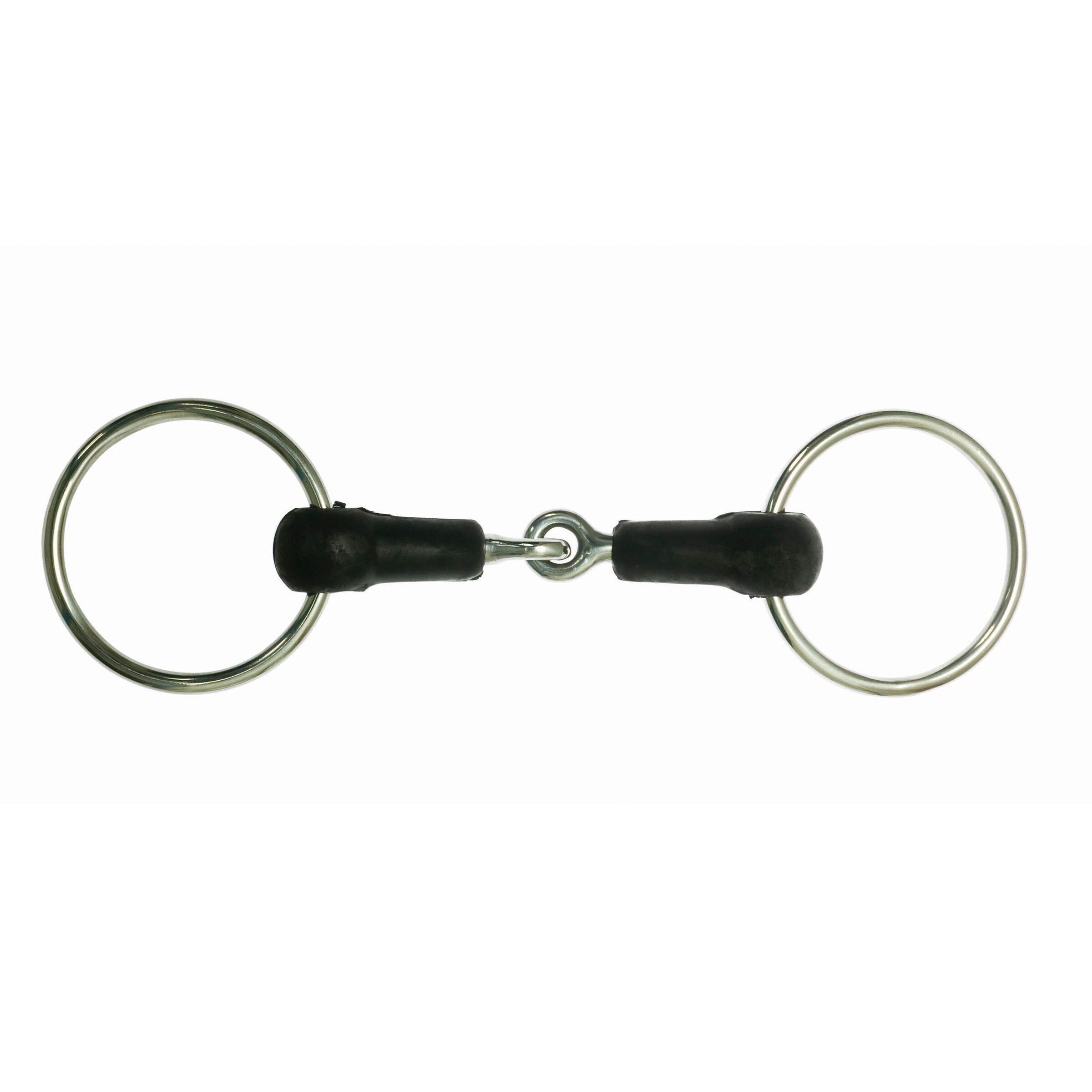 Weatherbeeta - Mors À Filet, À Anneau Libre Articulé Et En Caoutchouc Dur Pour Cheval Weatherbe - Mors - Gris|noir - 125 Mm - Decathlon
