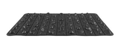 Tapis de massage 50 x 30 cm noir compact surface texturée durable