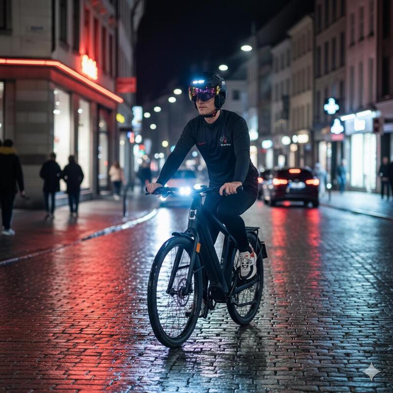 Cyklistická přilba na speed pedelec s hledím