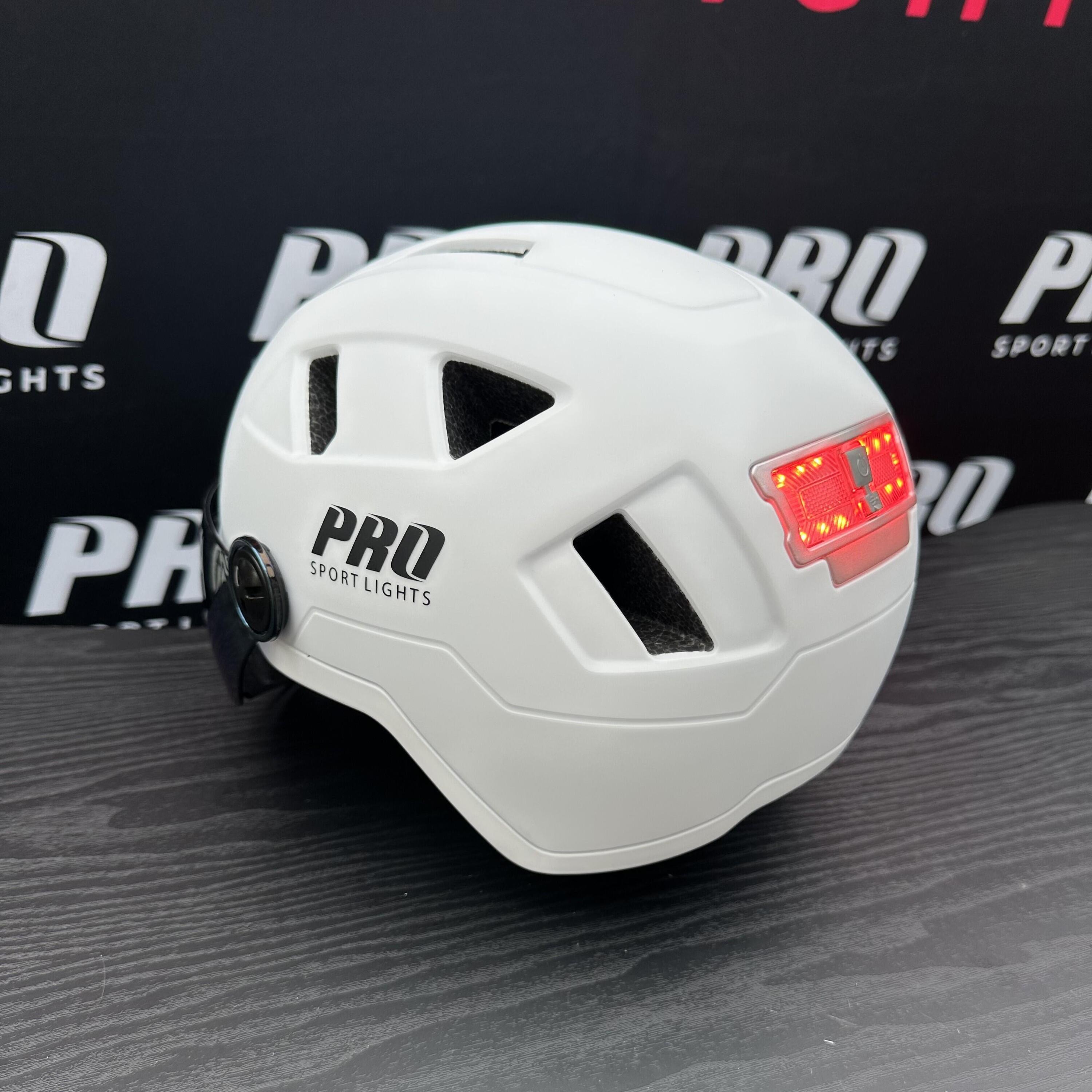 Casque Speed Pedelec avec visière et cache-oreilles - Blanc 7/8