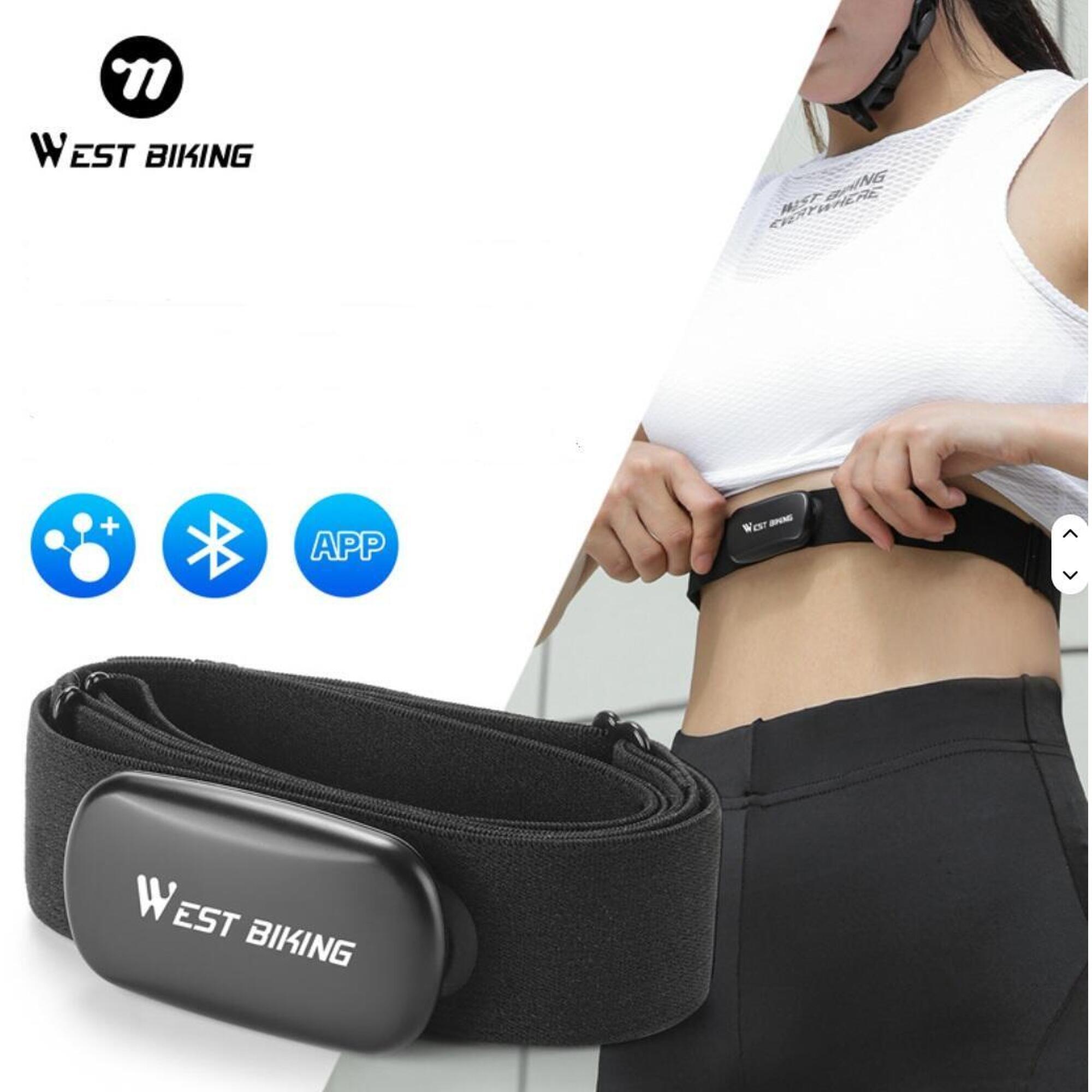 West Biking - Moniteur De Fréquence Cardiaque Intelligent Avec Ant+/ble 4.0 (ble) - Ceinture Cardiofréquencemètre - Taille Unique - Decathlon