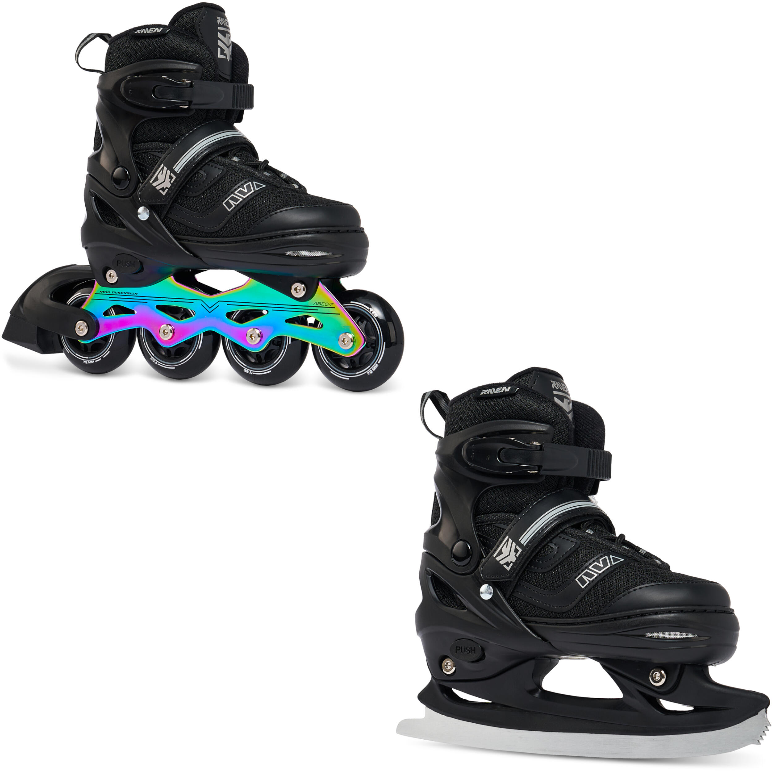 negro / multicolor