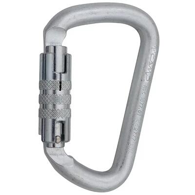 Mousqueton D CAMP D Pro 2Lock Acciaio Zincato 52 kN 24 mm