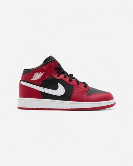 Jordan 1 Mid Gym Red Black White (GS)