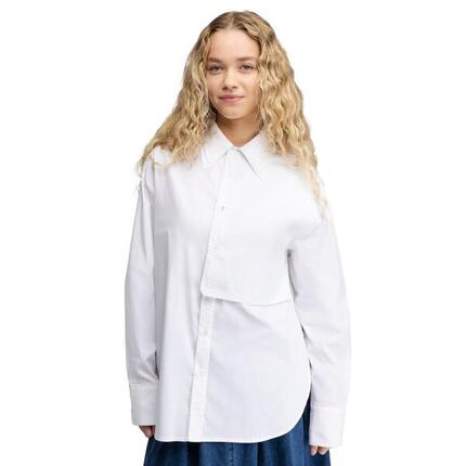 Damen langärmeliges oversize-hemd Marlene-W White Weiß