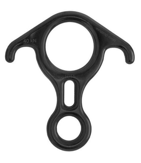 Discensore a 8 Singing Rock Rescue nero opaco lega leggera 154 g 40 kN