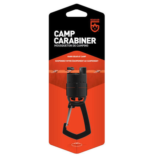 Mousqueton Gear Aid Carabiner noir Twist-Clip inox nylon 25 lb