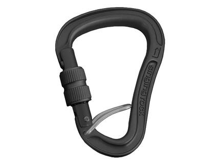 Mousqueton HMS Singing Rock Bora GP Screw aluminium anodisé 64g Screwlock 22mm