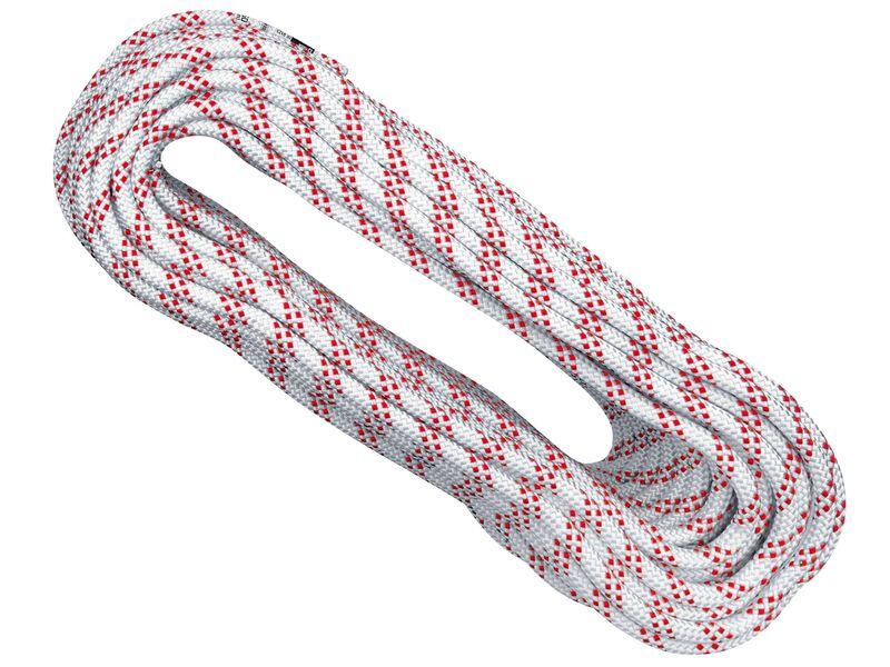 Cuerda estática Singing Rock R44 10,5 mm blanco-rojo 50 m bajo alargamiento 1/1