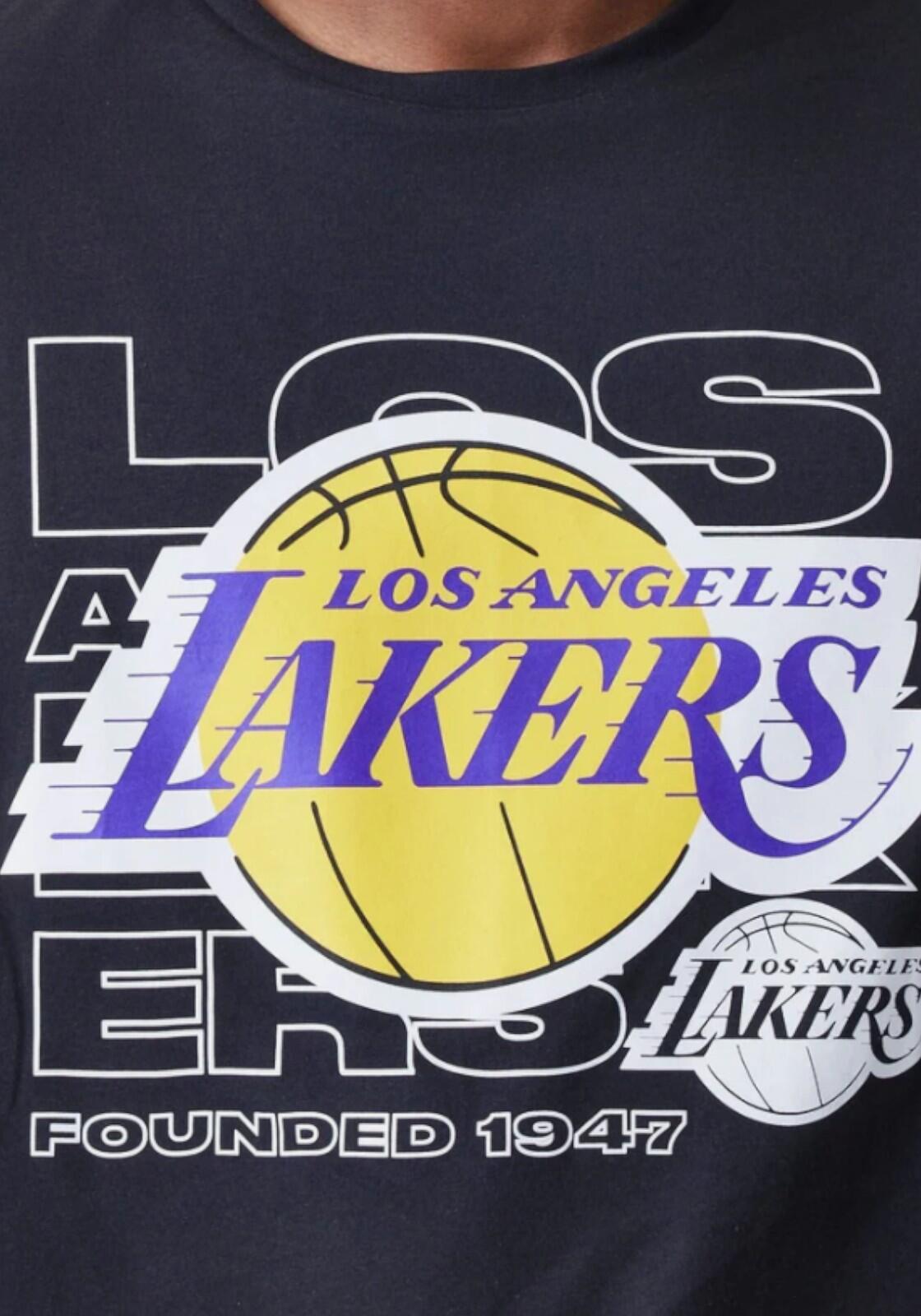 T-shirt Los Angeles Lakers NBA Outline GRPHC 3/3
