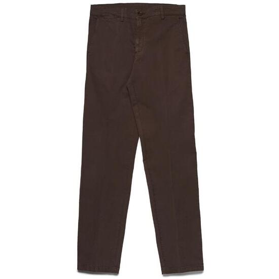 Pantaloni da uomo in cotone marrone da lifestyle