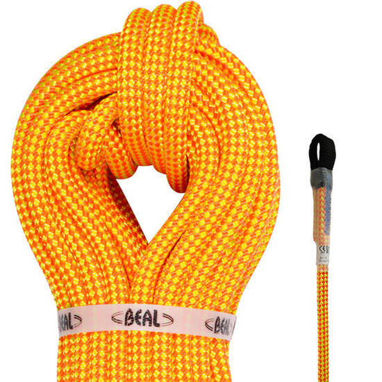 Corde arboricole Beal Biloba 11,5 mm, double tresse, EN1891, orange/jaune