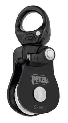 Carrucola PETZL Spin L1 nera apribile puleggia 38 mm 95% girevole 290 g