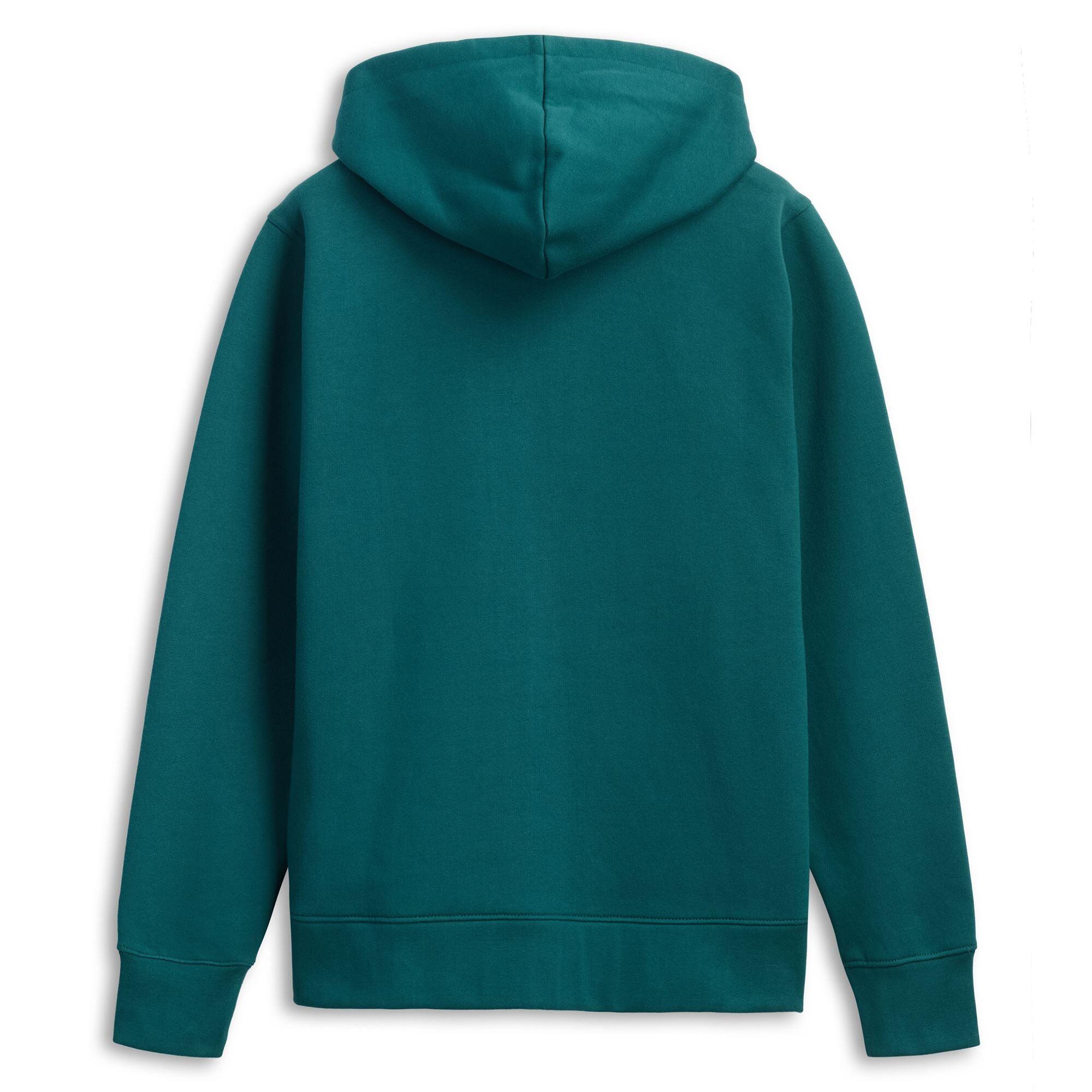 Felpa con cappuccio e zip da uomo in cotone verde da lifestyle 2/3