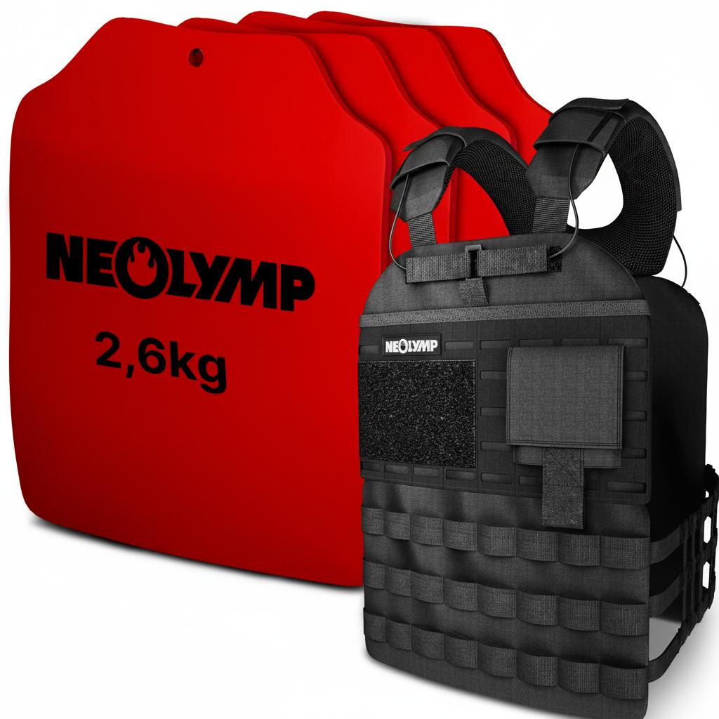 Neolymp - Ensemble Gilet Lesté 10 Kg Avec 4 Plaques De Poids Pour Entraînement Individuel﻿ - Gilet Lesté - Decathlon