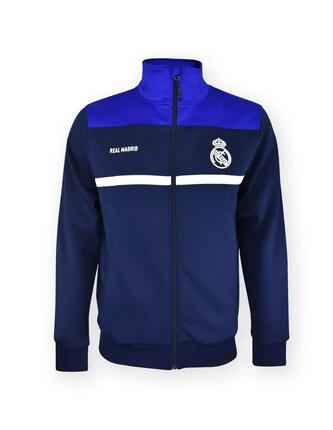 Pull à fermeture éclair bleu foncé du Real Madrid - junior