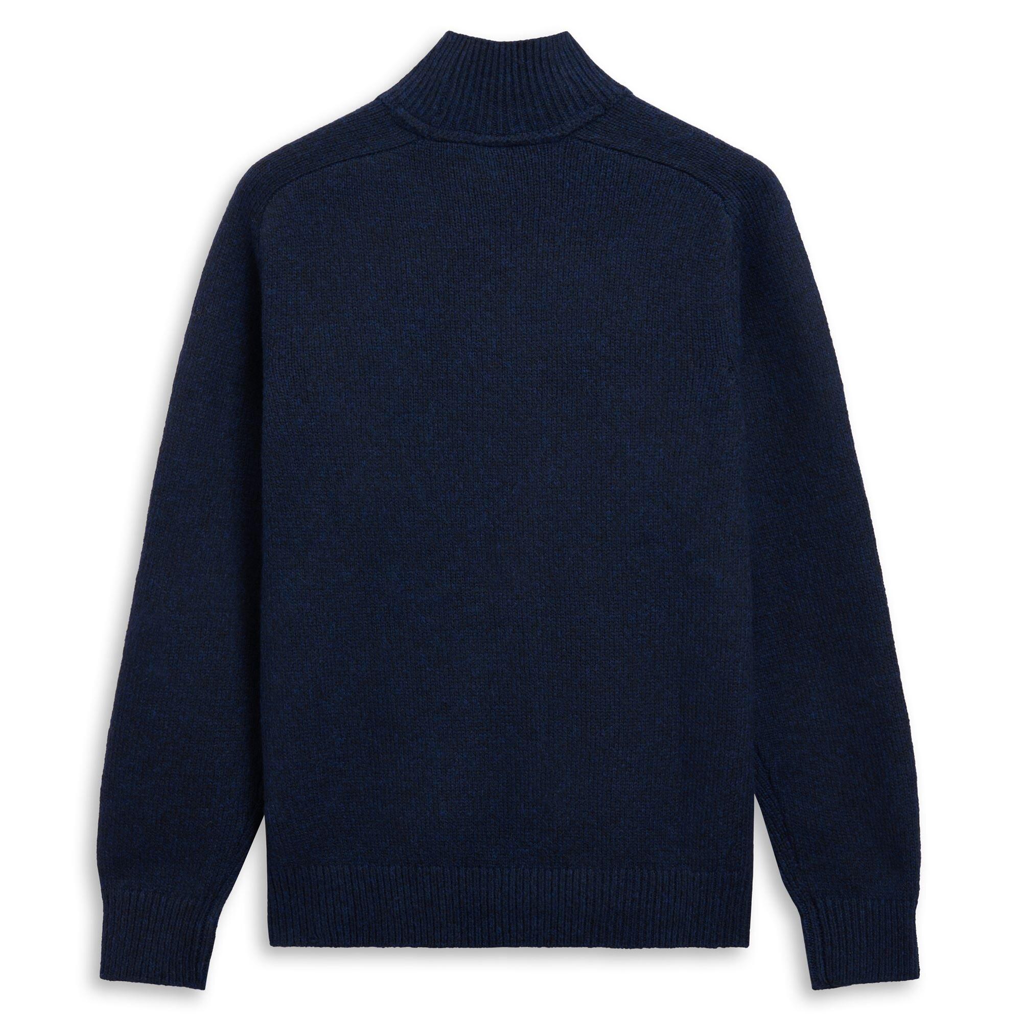 Maglione da uomo in poliestere riciclato blu da casual 2/3