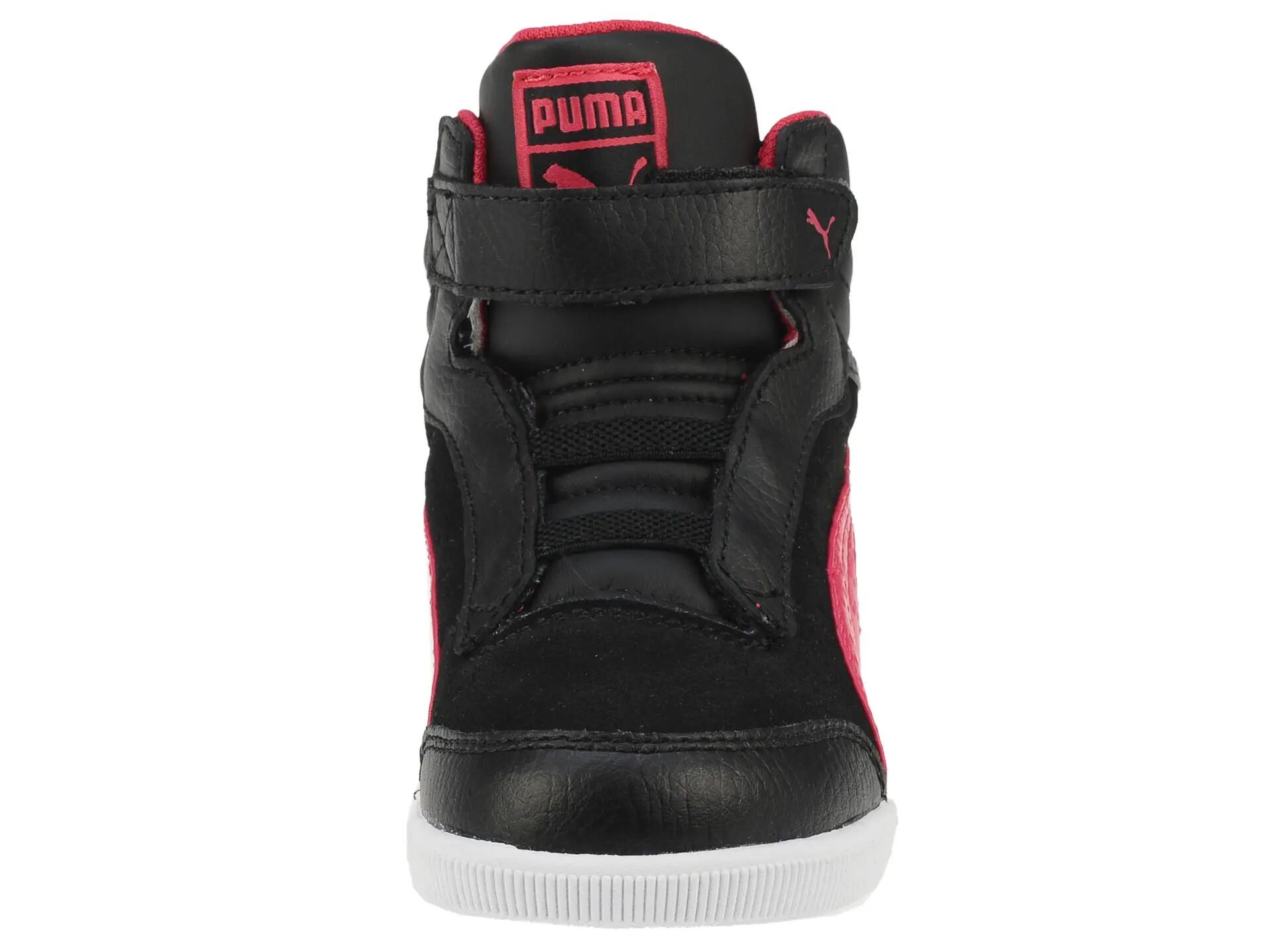 Ghete fete Puma Glyde court V, black-virtual pink 19 3/6