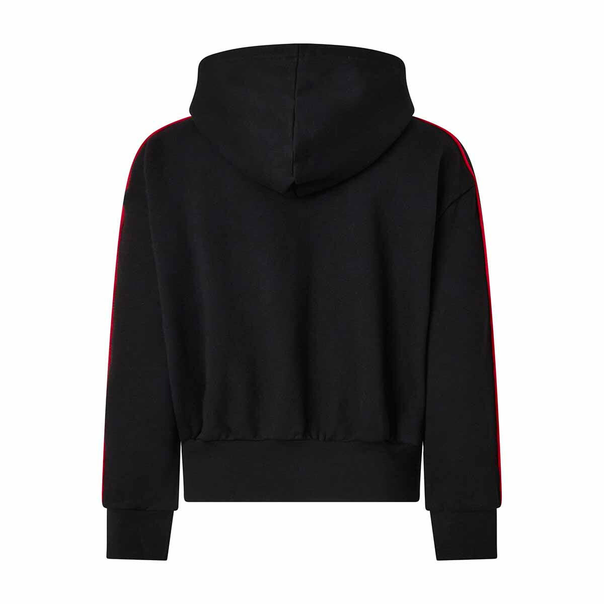 Felpa con zip da donna in cotone nero da streetwear sportivo 7/7