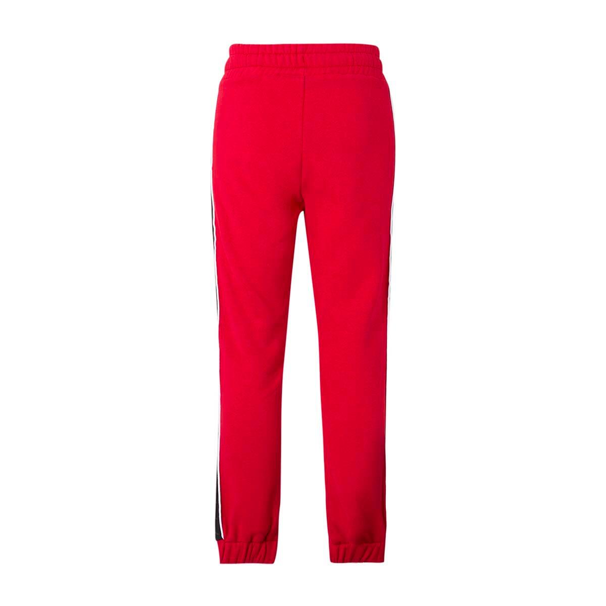 Pantaloni tuta da donna in cotone rosso da streetwear sportivo 4/4