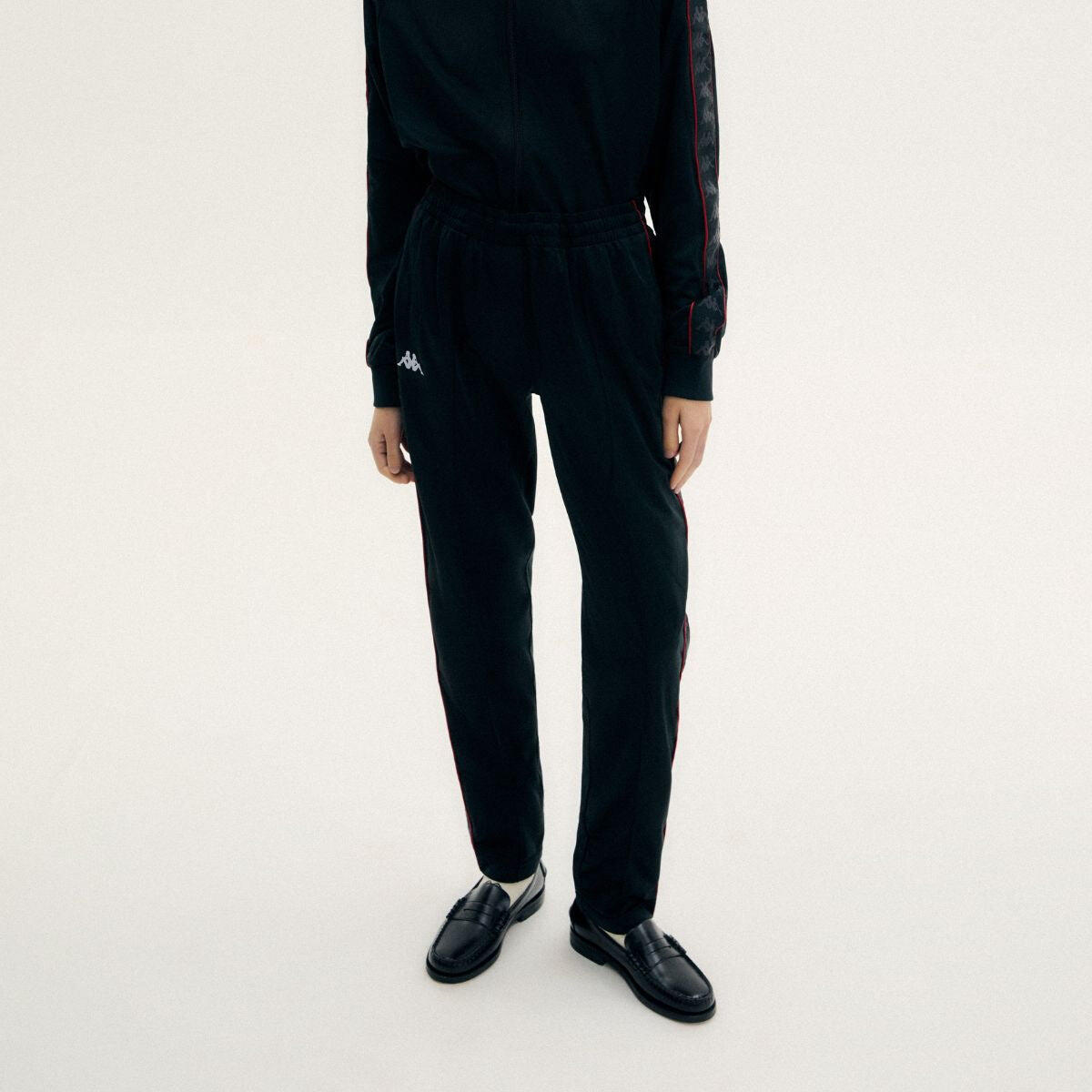Pantalon de survêtement pour femme noir pour streetwear sportif 1/5