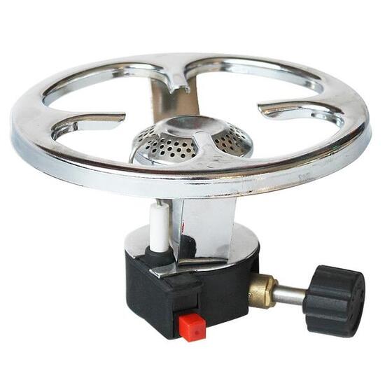 Réchaud camping YATE Tramp compatibilité CA-190 allumage piezo 330g compact bleu