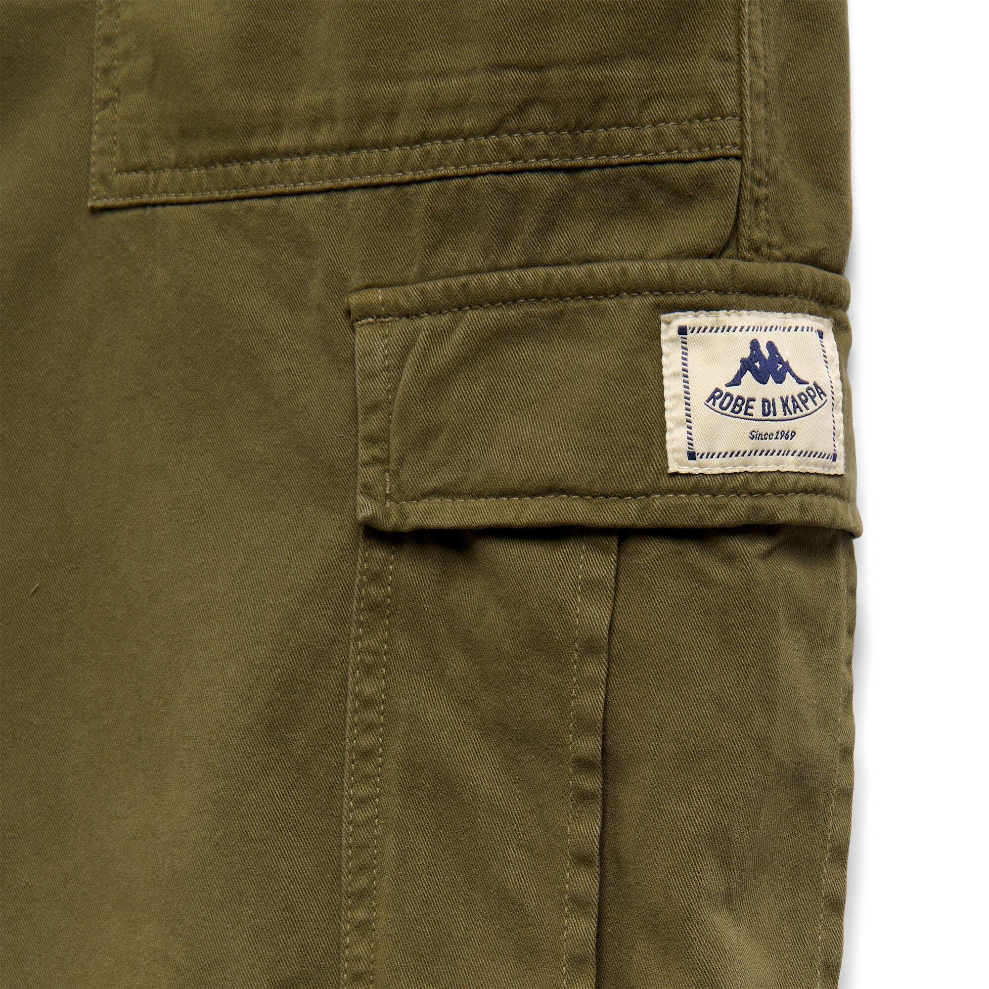 Pantaloni cargo da uomo in cotone verde da casual 3/3