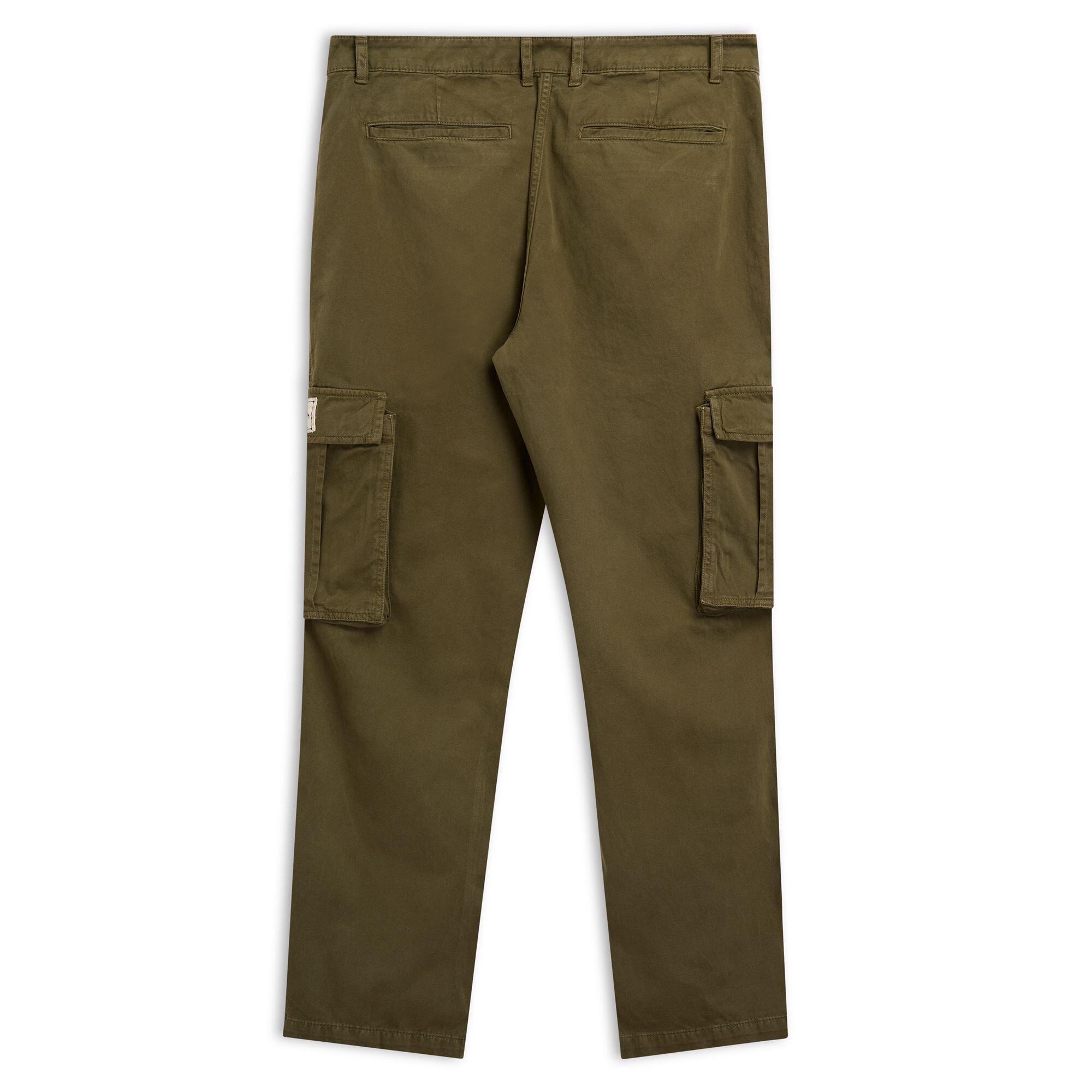 Pantaloni cargo da uomo in cotone verde da casual 2/3