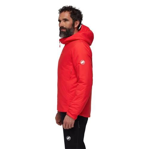 Veste isolante Mammut Rime In Flex rouge homme, coupe ajustée, packable, DWR 4/5