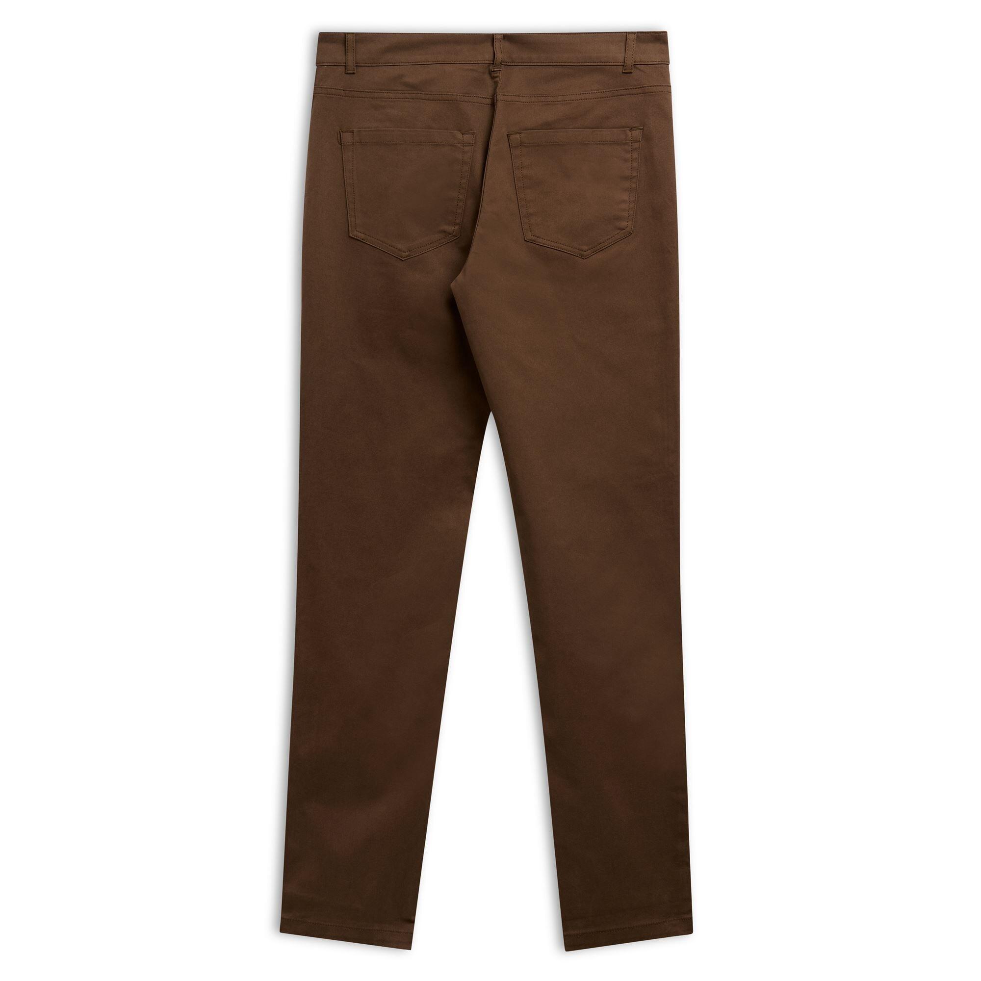 Pantaloni da uomo in cotone marrone da lifestyle 2/3