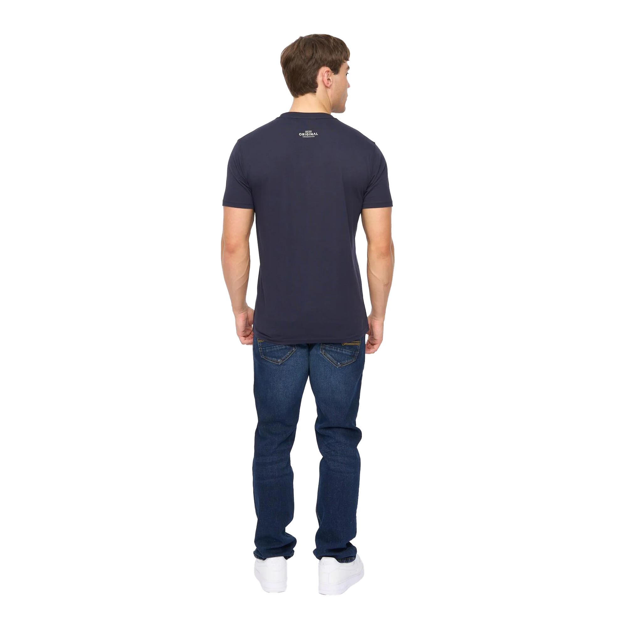 Mens Chevin TShirt (Navy) 3/4