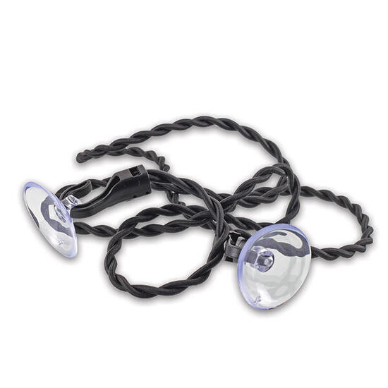 Lifeventure Reise-Wäscheleine elastisch 120–200 cm schwarz mit Haken