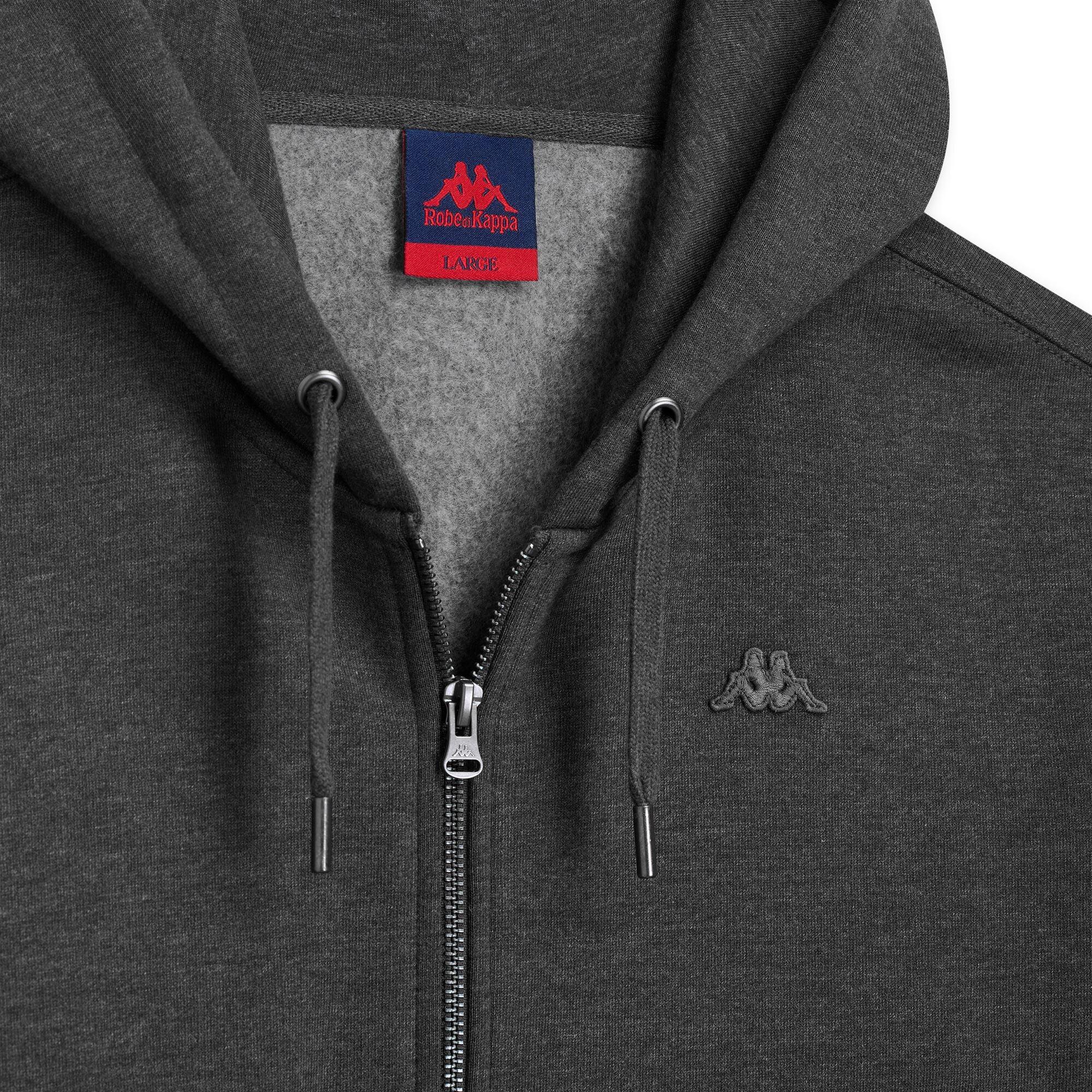 Felpa con cappuccio e zip da uomo in cotone grigio da lifestyle 3/3