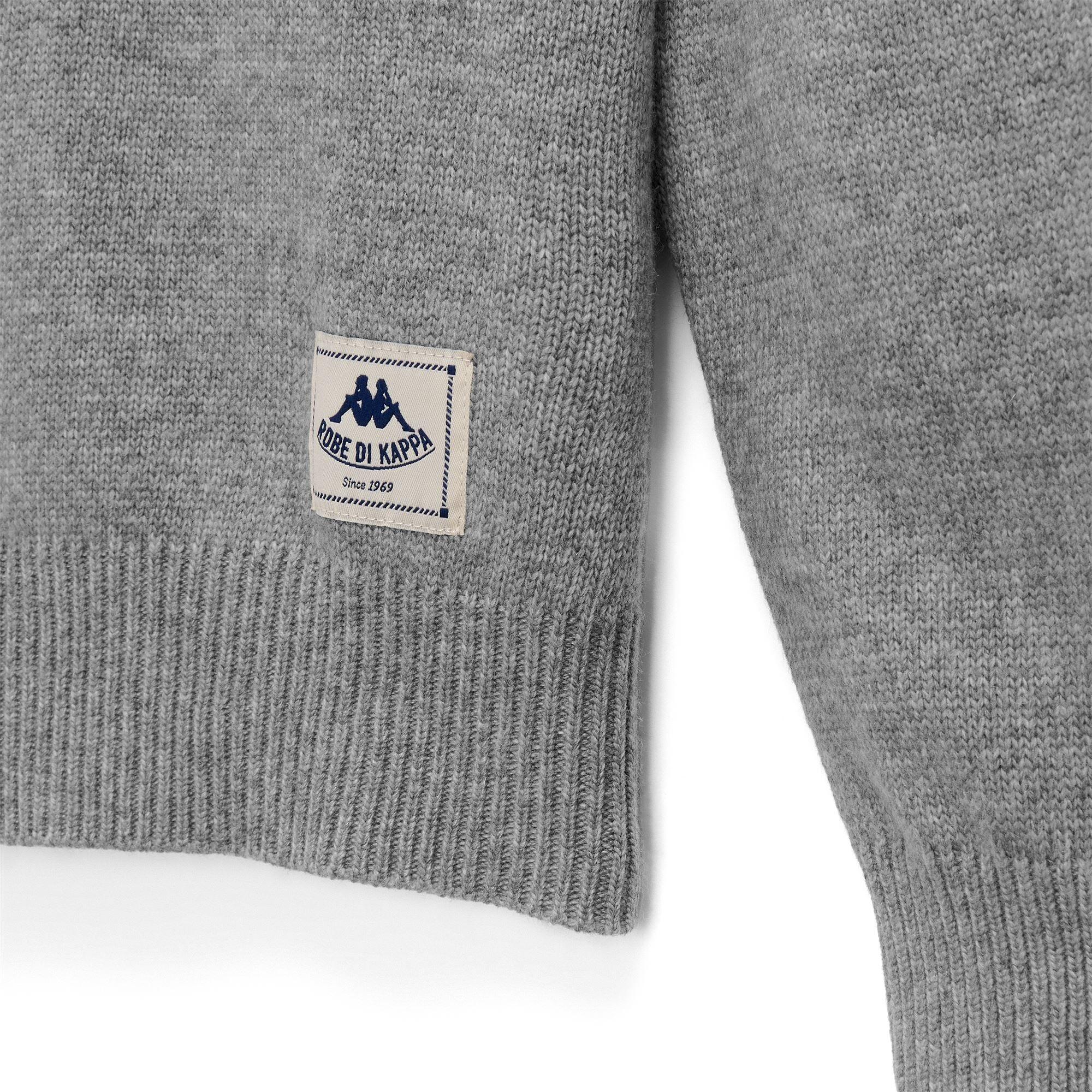 Maglione da uomo in nylon grigio da casual 3/3