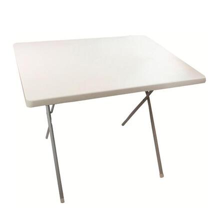 Table pliante Highlander blanche – plateau ABS, acier, 68x52x37 cm, 1,7 kg