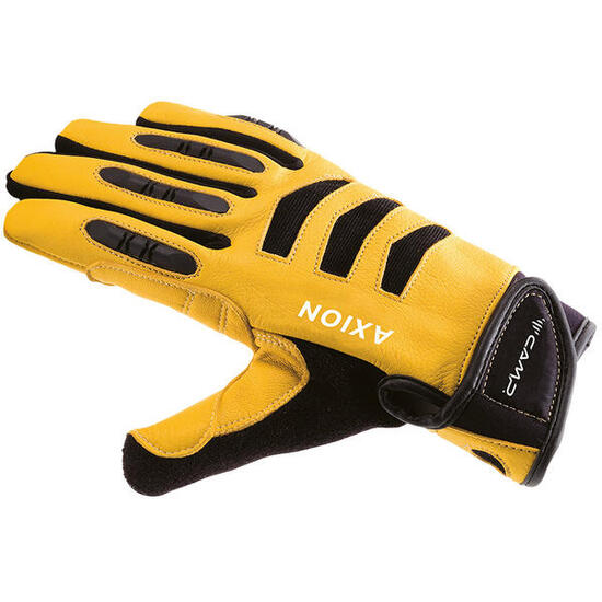 Gants CAMP Axion cuir premium jaune paume renforcée et protection caoutchouc