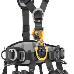 Petzl ASTRO INT Harness Size 2 Black/Yellow with CROLL L Descender