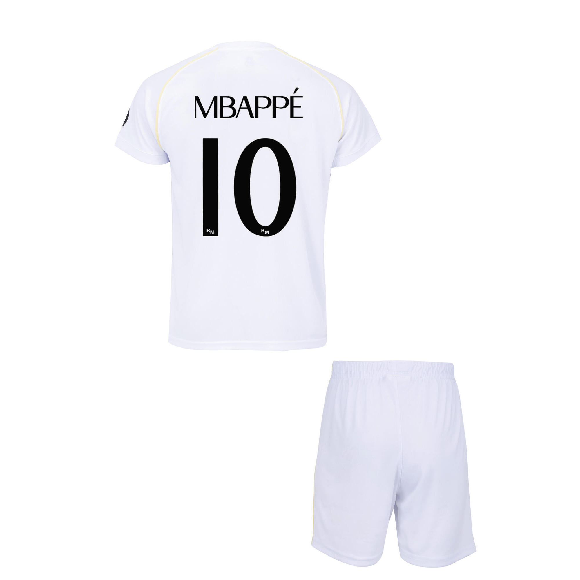Real Madrid - Maillot Short Real Kylian Mbappé - Collection Officielle Real Madrid - Maillot Manches Courtes - Bleu - Decathlon