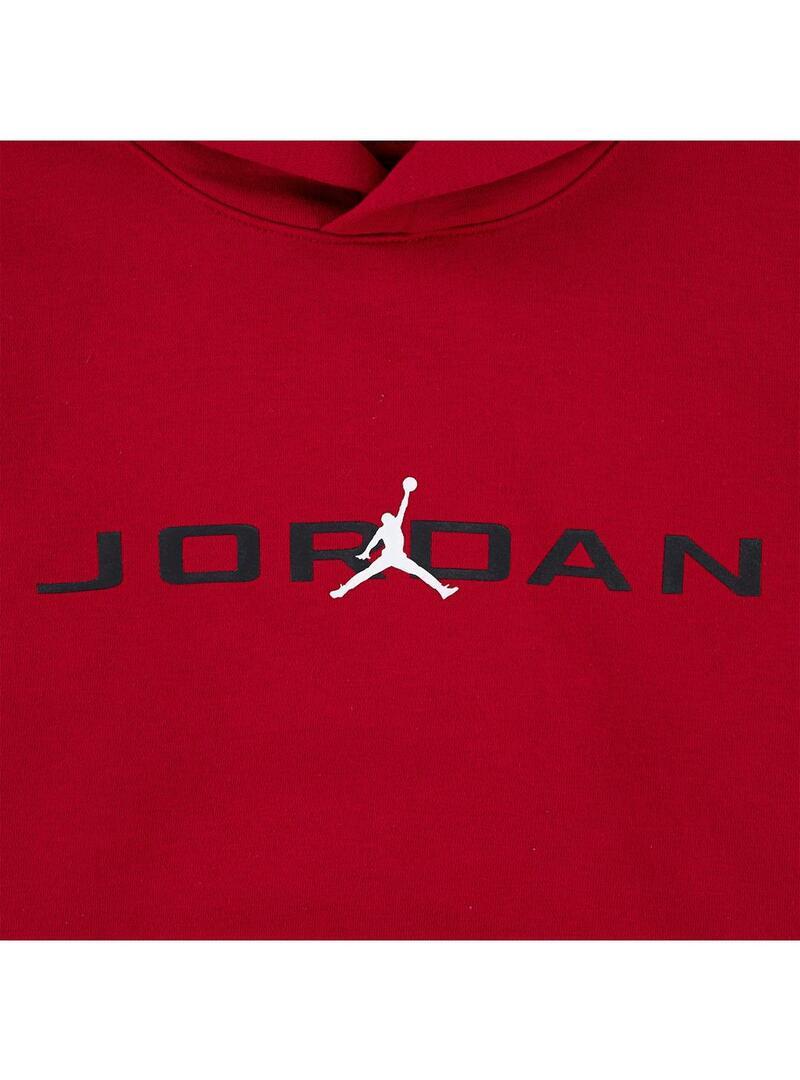 Felpe con cappuccio in pile per bambini Jordan Baseline Rosso 3/3