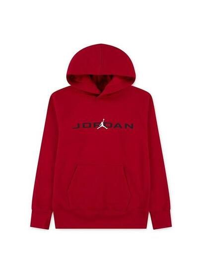 Felpe con cappuccio in pile per bambini Jordan Baseline Rosso