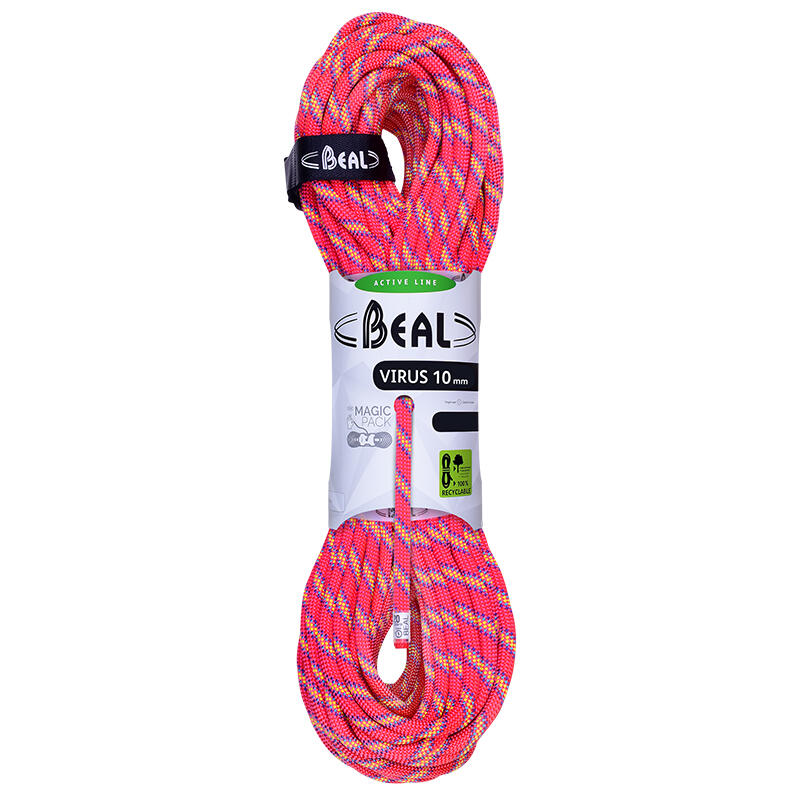 Beal - Corde Dynamique Beal Virus 10 Mm 200 M Rose Légère 63 G/m Ce En 892 - Corde D'Escalade - Rose - Taille Unique - Decathlon