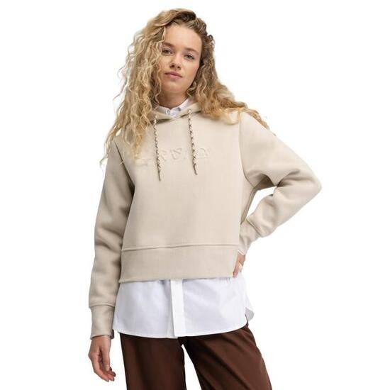 Sweat à capuche court femme Jolla-W Sand Beige