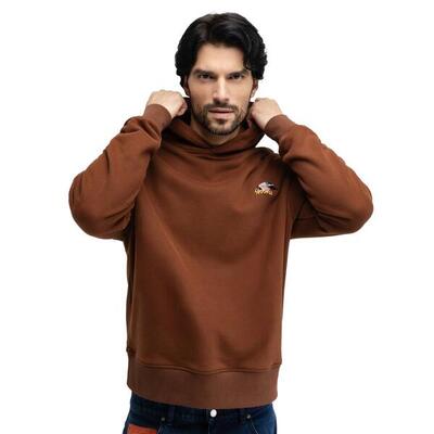 Heren hoodie hoodart brown bruin