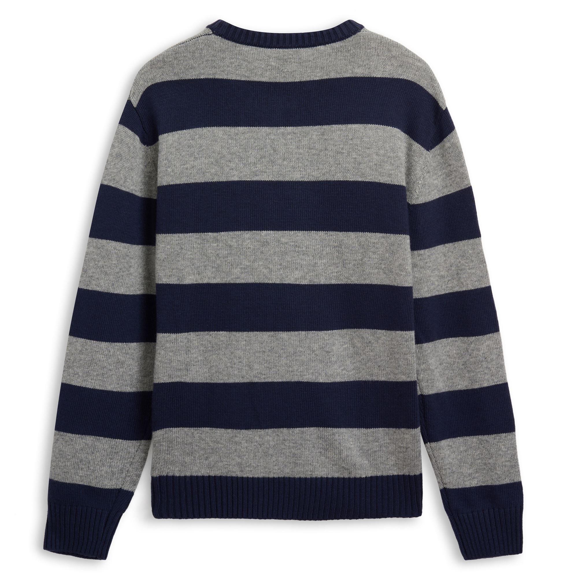 Maglione da uomo in nylon blu da casual 2/3